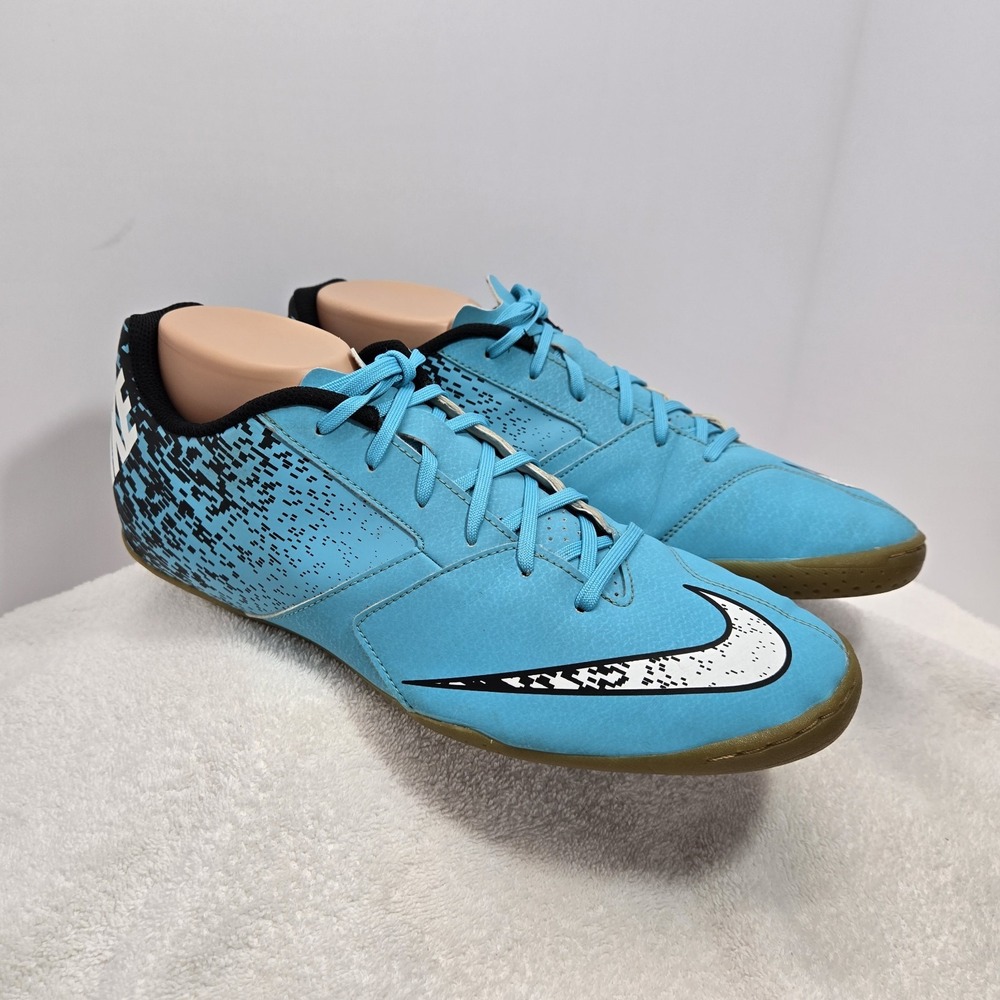 Nike BombaX IC Indoor Soccer Shoes Football Boots Men's Size 11 Blue Teal Black